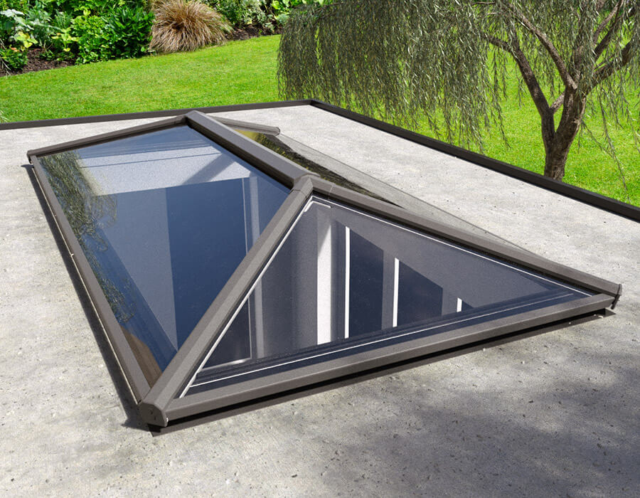 Black uPVC lantern roof