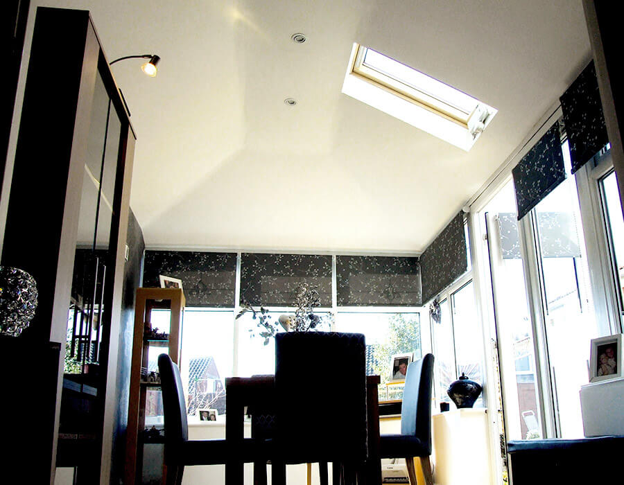 Interior view of a Supalite tiled roof conservatory