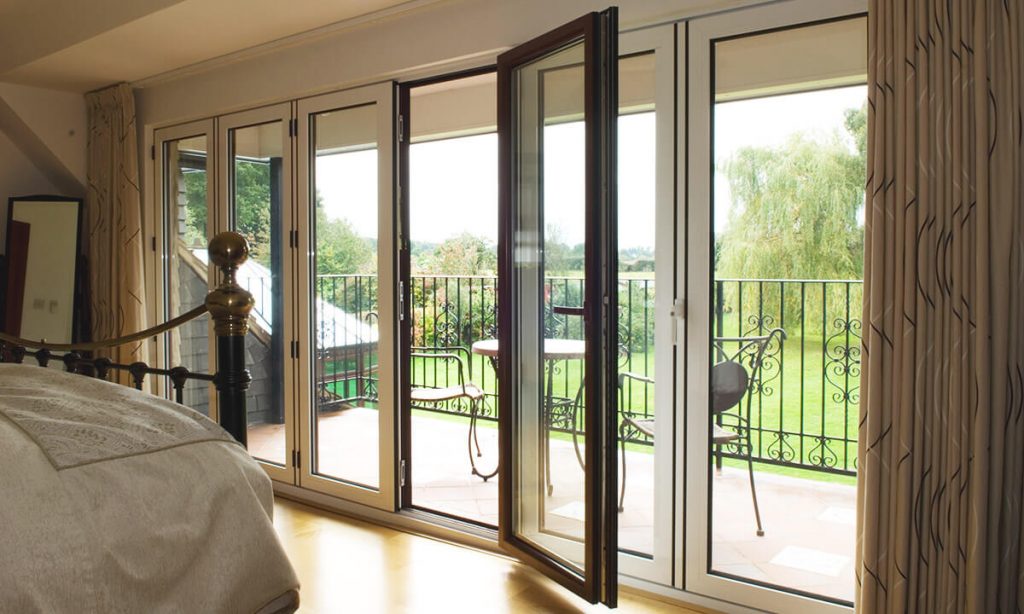 Dual colour aluminium bifold doors