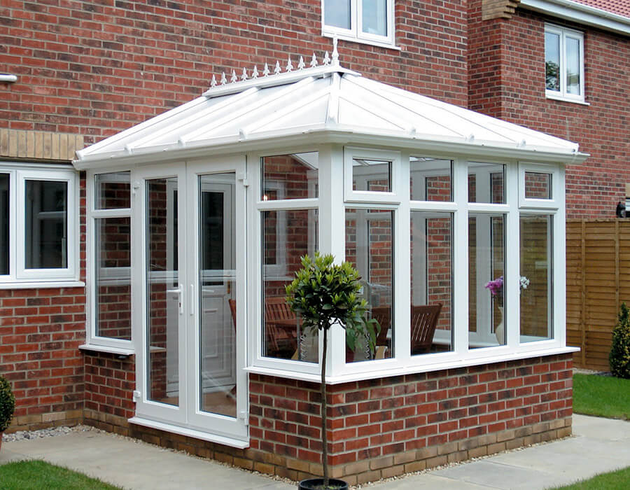 White uPVC edwardian conservatory