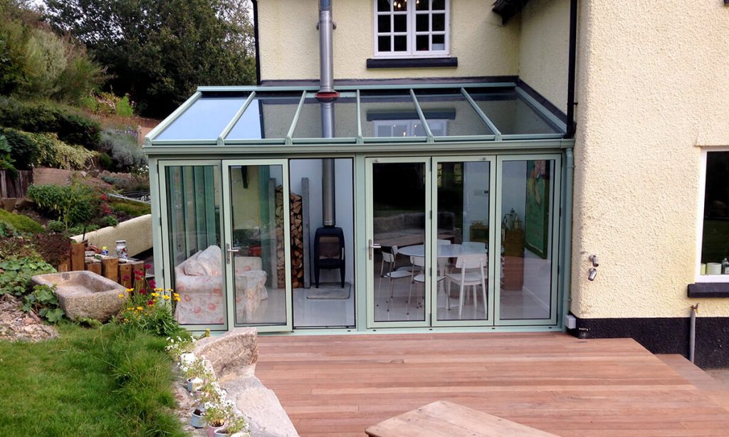 Chartwell green uPVC lean to conservatory
