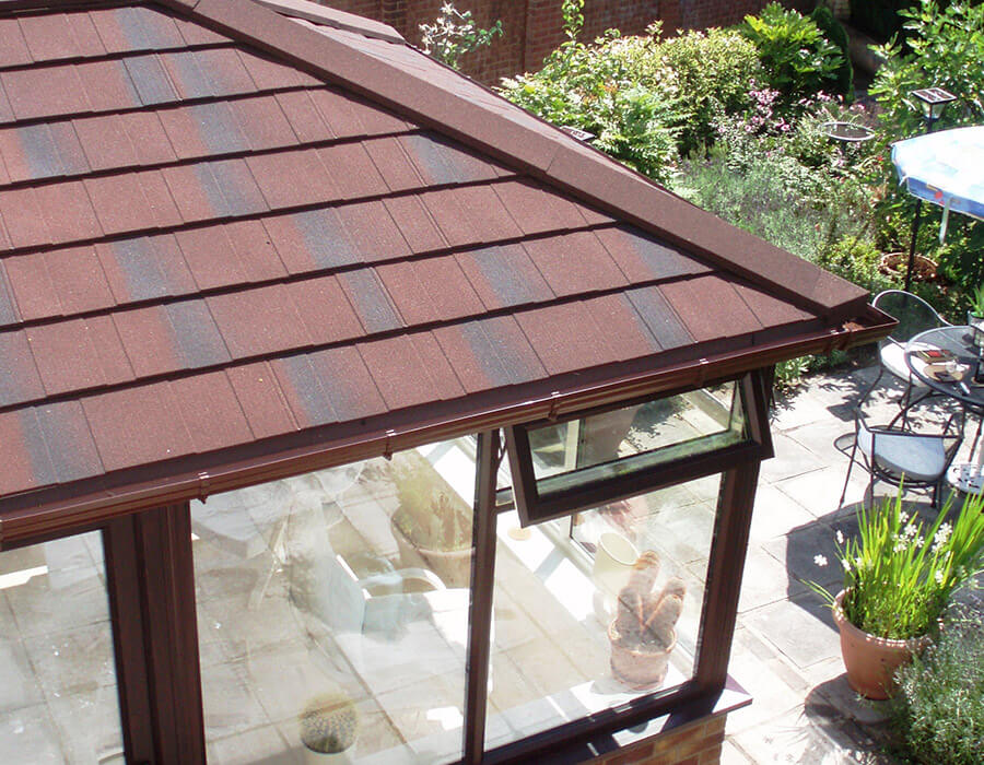 Red tiled roof conservatory roof