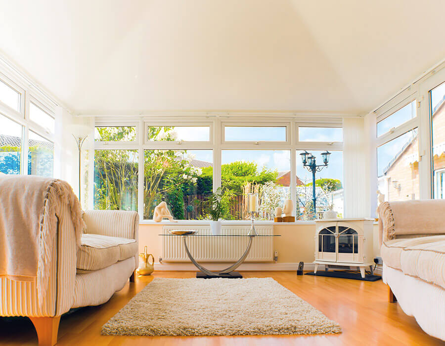 Interior view of a Supalite tiled roof conservatory