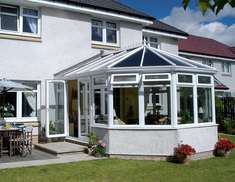 White uPVC victorian conservatory