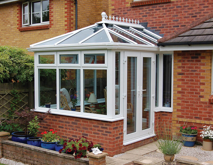 White uPVC edwardian conservatory