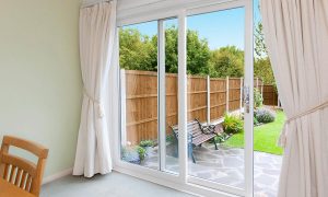 White uPVC sliding patio door