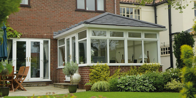 Edwardian Conservatory with a tiled roof