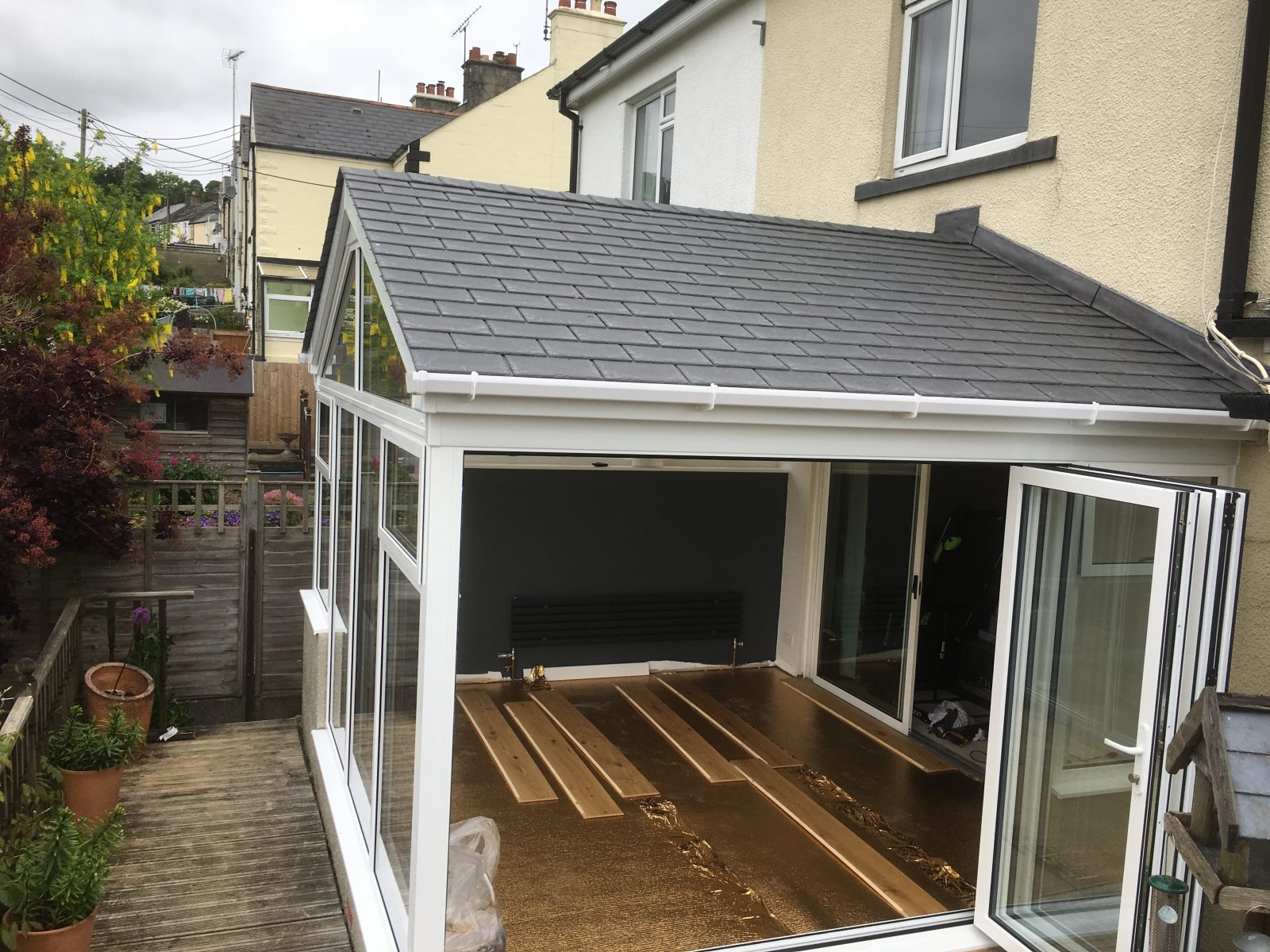 Hewlett case study, aluminium conservatory with SupaLite roof