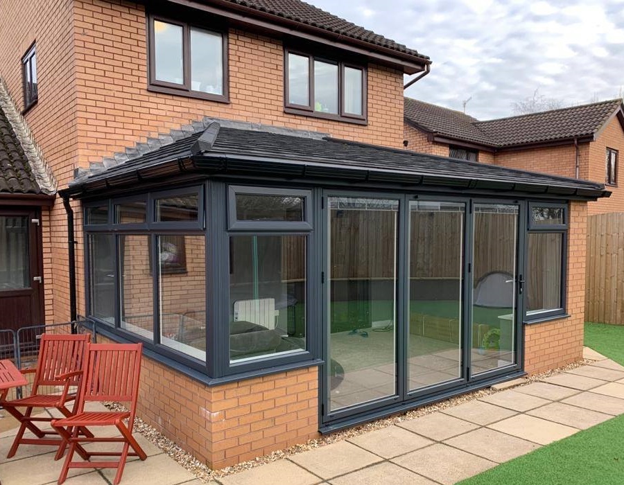 A stone black supalite tiled roof