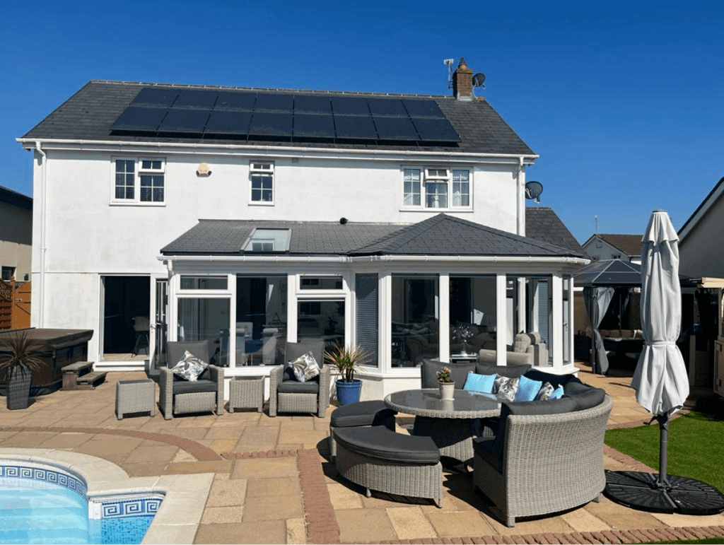 A stone black supalite tiled roof