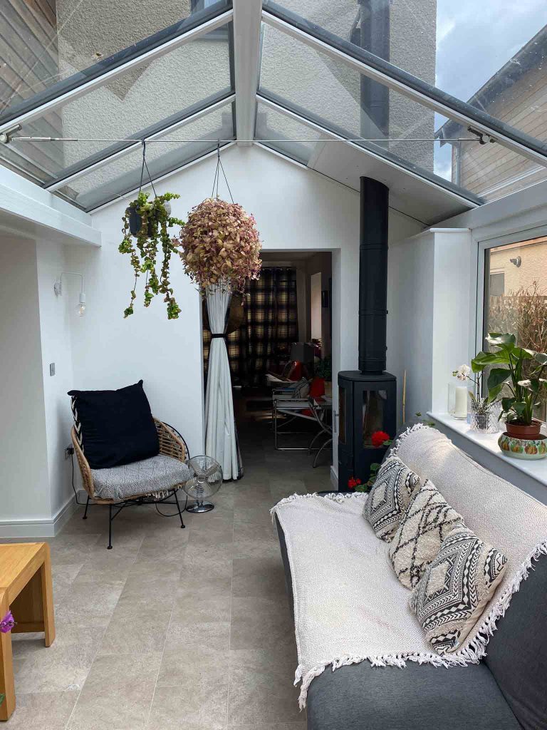 glass roof extension