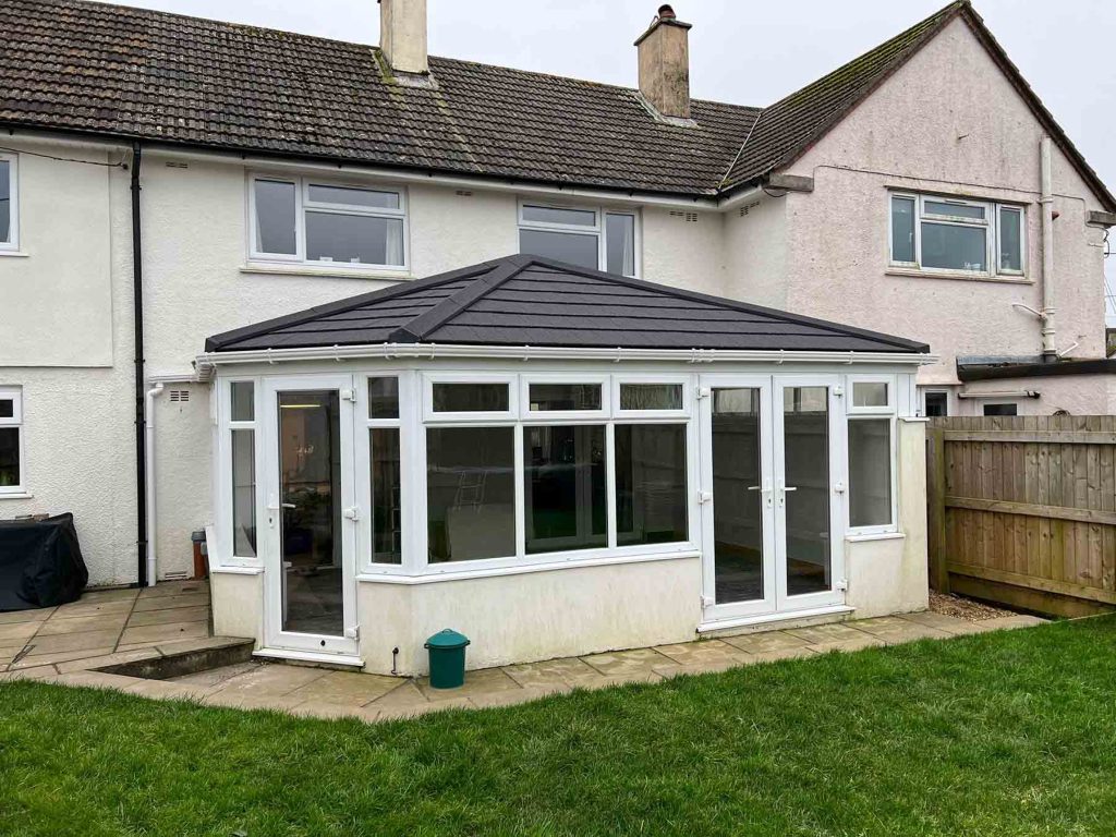 white upvc conservatory